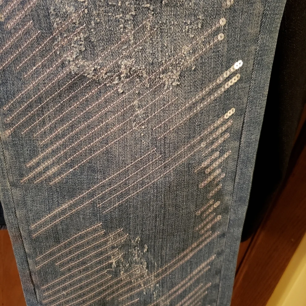 Escada Distressed & Embelished Jeans - Picture 6 of 16